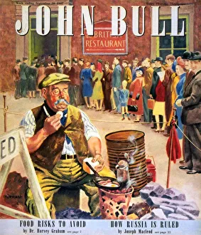 John Bull 1947 1940s UK breakfast cooking fry-up eating food bacon and eggs restaurants John Bull 1947 1940s UK breakfast cooking fry-up eating food bacon and eggs restaurants