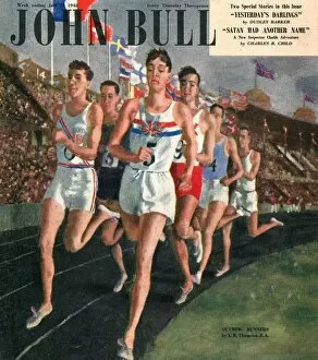Images Dated 24th April 2004: John Bull 1948 1940s UK sports races athletes runners running olympics athletics