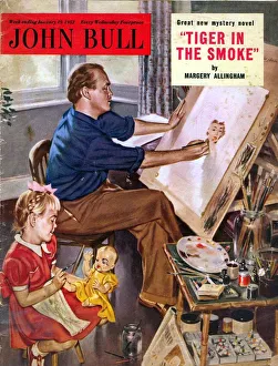 John Bull 1950s UK art artists fathers and daughters magazines John Bull 1950s UK art artists fathers and daughters magazines