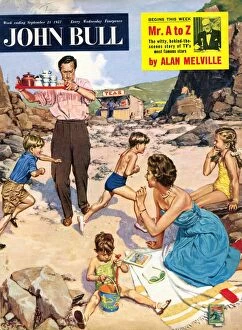 Images Dated 18th November 2003: John Bull 1950s UK holidays beaches seaside magazines