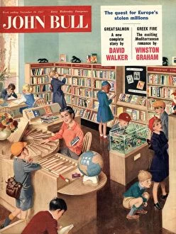 Covers Collection: John Bull 1950s UK libraries books reading magazines library