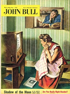 John Bull 1950s UK people watching televisions magazines John Bull 1950s UK people watching televisions magazines