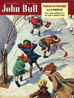 John Bull 1950s UK seasons windy snow cold winter wind magazines John Bull 1950s UK seasons windy snow cold winter wind magazines