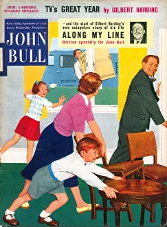 John Bull 1950s UK watching televisions magazines John Bull 1950s UK watching televisions magazines