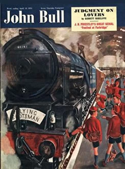 John Bull 1951 1950s UK the flying scotsman, trains stations magazines