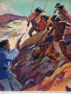 John Bull 1953 1950s UK womens story illustrations natives fighting fights native John Bull 1953 1950s UK womens story illustrations natives fighting fights native