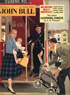John Bull 1957 1950s UK babies buses london transport mothers busy conductors chivalry John Bull 1957 1950s UK babies buses london transport mothers busy conductors chivalry