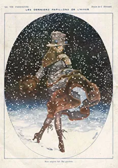 La Vie Parisienne 1918 1910s France cc snow winter coats hats furs walking womens La Vie Parisienne 1918 1910s France cc snow winter coats hats furs walking womens