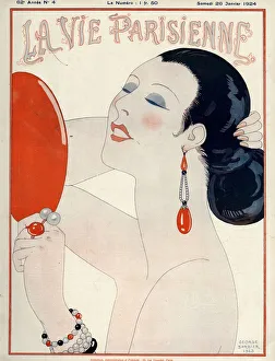 La Vie Parisienne 1919 1910s France George Barbier magazines mirrors earrings vanity La Vie Parisienne 1919 1910s France George Barbier magazines mirrors earrings vanity