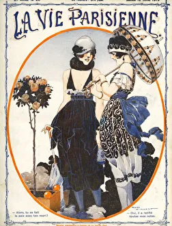 La Vie Parisienne 1919 1910s France Rene Vincent magazines womens hats umbrellas La Vie Parisienne 1919 1910s France Rene Vincent magazines womens hats umbrellas