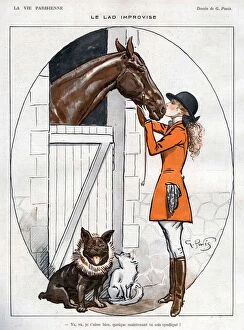 Editor's Picks: La Vie Parisienne 1919 1920s France Georges Pavis illustrations kissing horses
