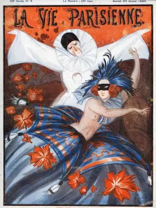La Vie Parisienne 1920 1920s France Armand Vallee magazines illustrations masquerade La Vie Parisienne 1920 1920s France Armand Vallee magazines illustrations masquerade