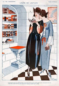La Vie Parisienne 1922 1920s France F Fabiano illustrations reading books book shops La Vie Parisienne 1922 1920s France F Fabiano illustrations reading books book shops