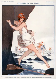 La Vie Parisienne 1923 1920s France Armand Vallee illustrations holidays beaches La Vie Parisienne 1923 1920s France Armand Vallee illustrations holidays beaches