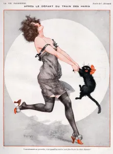La Vie Parisienne 1923 1920s France C Herouard illustrations erotica dancing cats La Vie Parisienne 1923 1920s France C Herouard illustrations erotica dancing cats
