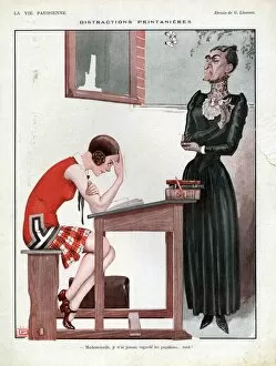 Nineteen Twenties Collection: La Vie Parisienne 1927 1920s France cc school teachers headmistress strict detention
