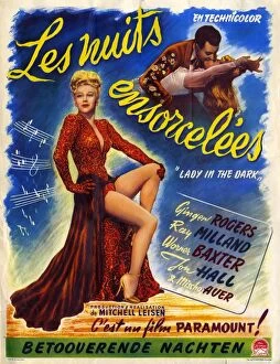 Images Dated 22nd December 2009: Lady In The Dark 1944 1940s France Ginger Rogers, Ray Milland musicals