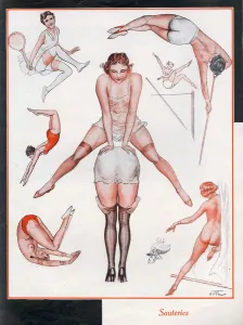 Le Sourire 1930s France erotica keep fit exercise aerobics illustrations keep-fit Le Sourire 1930s France erotica keep fit exercise aerobics illustrations keep-fit