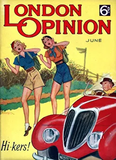 London Opinion 1930s UK hitchhiking glamour magazines cars London Opinion 1930s UK hitchhiking glamour magazines cars