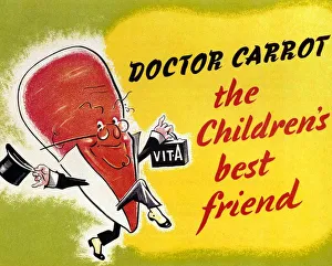 Ministry of Food 1940s UK characters carrots logos dr carrot Ministry of Food 1940s UK characters carrots logos dr carrot