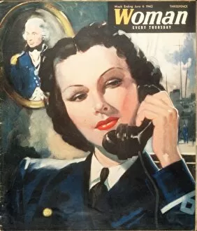 Images Dated 29th November 2003: Woman 1940s UK navy women at war WW2 magazines