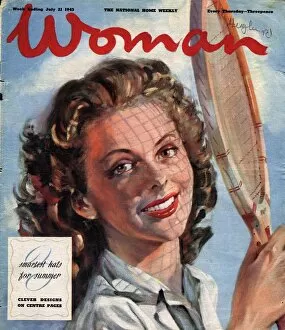 Images Dated 17th November 2003: Woman 1940s UK tennis magazines