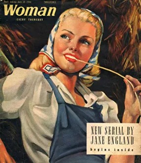 Woman 1944 1940s UK womens portraits women at war ww2 workers farms girls countryside Woman 1944 1940s UK womens portraits women at war ww2 workers farms girls countryside