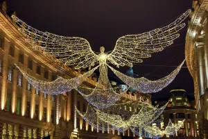 Angel Christmas lights switched on in Regent Street, London