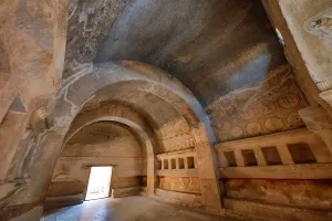 Interior of a house in the ancient Roman city of Pompeii, Italy