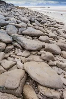 A boulder-strewn beach in Applecross, Scotland