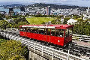 A cable car in Wellington, New Zealand