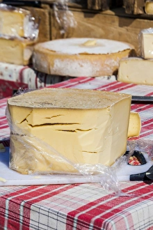 Cheese on sale at Les Saintes Maries de la Mer in France Cheese on sale at Les Saintes Maries de la Mer in France