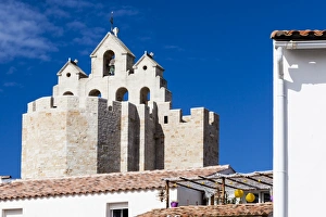 The Church of the Saintes Maries de la Mer at Les Saintes Maries de la Mer in France The Church of the Saintes Maries de la Mer at Les Saintes Maries de la Mer in France