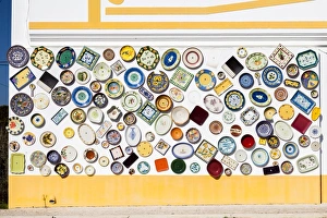 A colourful display of pottery at Sagres in Portugal A colourful display of pottery at Sagres in Portugal