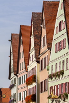 Houses in the main street of Dinkelsbühl in Germany Houses in the main street of Dinkelsbühl in Germany