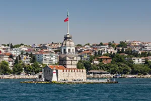 Leander`s Tower in the Bosporus in Istanbul, Turkey Leander`s Tower in the Bosporus in Istanbul, Turkey