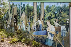 Bay of Plenty Gallery: A mural on a building at Katikati in Bay of Plenty, New Zealand