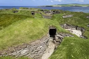 The prehistoric settlement of Scara Brae in Orkney, Scotland