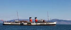 Steamship Prints: Print of Waverley at Staffa, Scotland