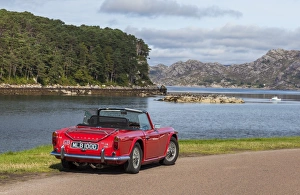 A Triumph TR4 at Shieldaig, Scotland