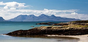 Island Collection: The view to Rum from Arisaig, Scotland