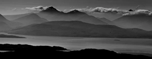 A view of Skye from the Bealach na Ba, Scotland A view of Skye from the Bealach na Ba, Scotland