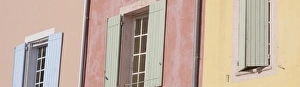 Windows and colourful walls at Rousillon in France Windows and colourful walls at Rousillon in France
