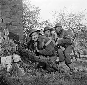 Corporal Bins fighting the Germans near a French farm Corporal Bins fighting the Germans near a French farm