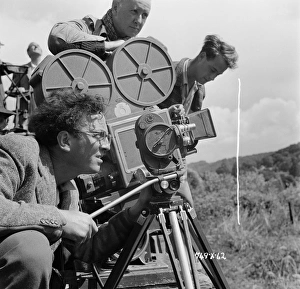 Douglas Slocombe on the set of The Titfield Thunderbolt Douglas Slocombe on the set of The Titfield Thunderbolt