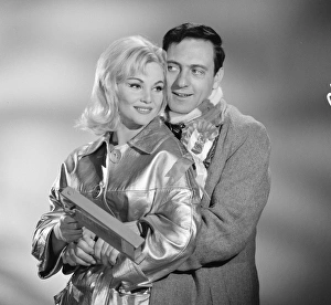 A publicity image for Rattle of a Simple Man (1964) taken on set at Elstree Studios A publicity image for Rattle of a Simple Man (1964) taken on set at Elstree Studios