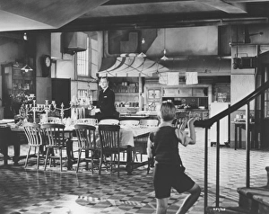 A scene set in the kitchen of the embassy in The Fallen Idol (1948) A scene set in the kitchen of the embassy in The Fallen Idol (1948)