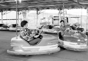 David Essex Prints: That'll Be the Day (1973) Print: Funfair Scene with Mike