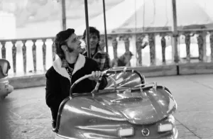 David Essex Prints: Ringo Starr and David Essex on Dodgem Print