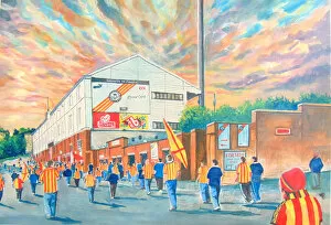 Partick Thistle Collection: Firhill Stadium Going to the Match Fine Art - Partick Thistle